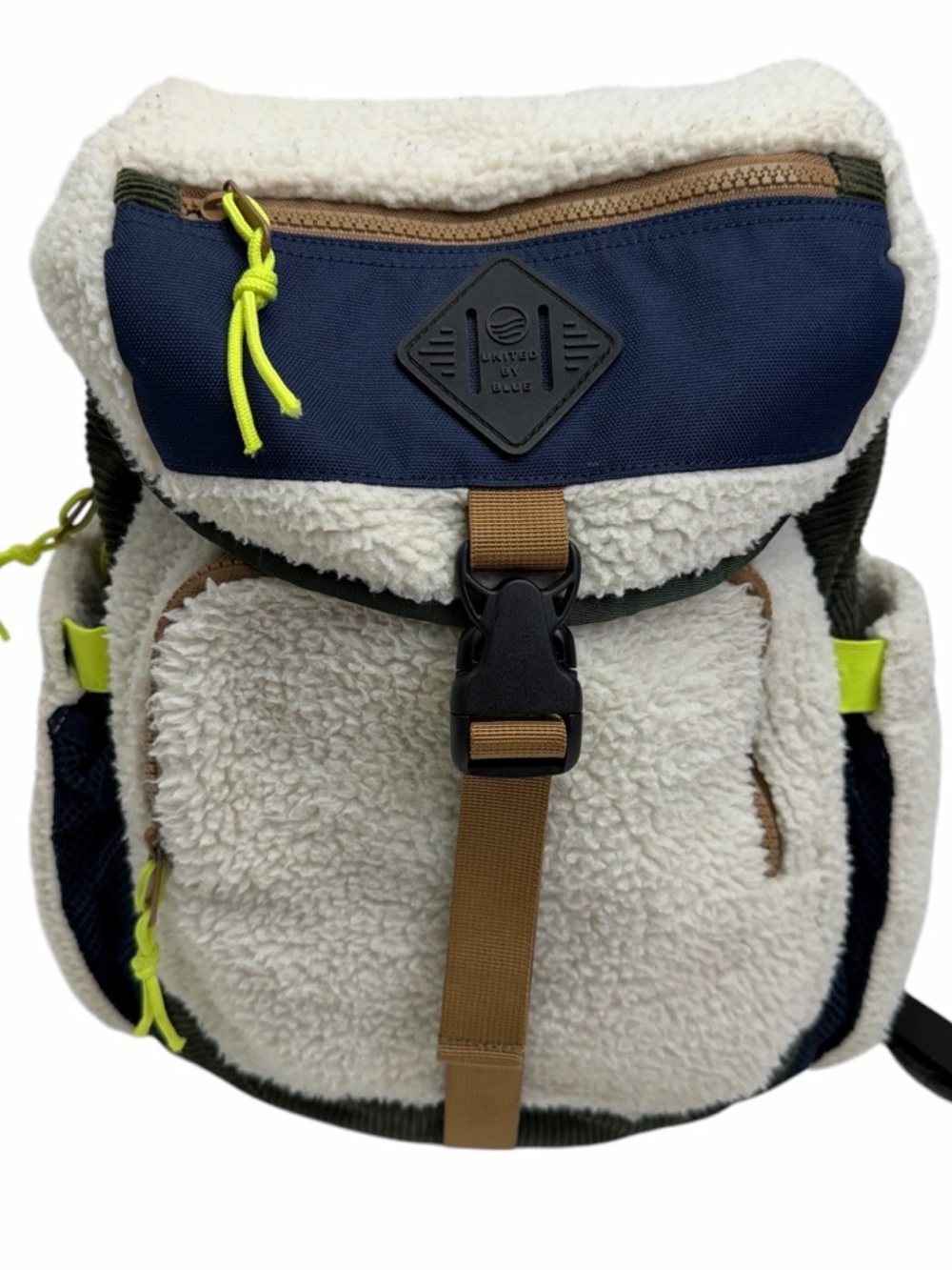 United by Blue Sherpa Fleece Backpack with Navy Accents